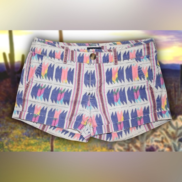 American Eagle Outfitters Pants - American Eagle Boho Print Stretch Shorts Sz 6
